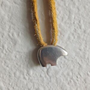 Sterling Silver Bear Slide Navajo Stamped Vintage